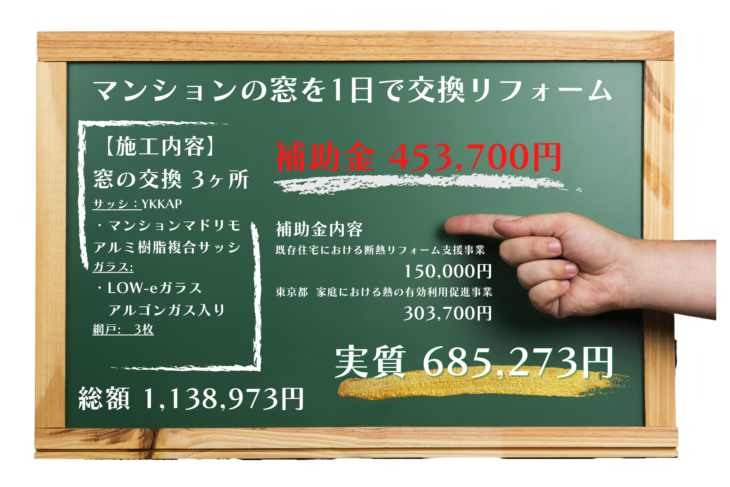 東京都窓の補助金事例の紹介