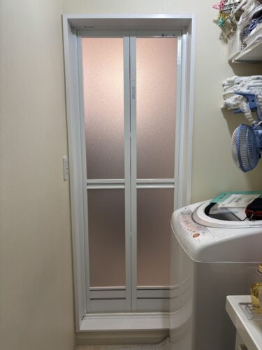 2025年7月25日YKKAP浴室折れ戸施工　＃だから1.5度　