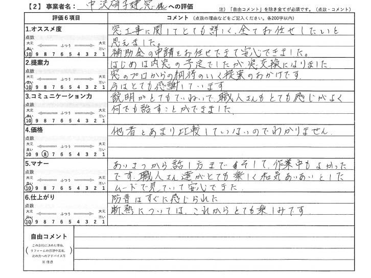 お客様の声(評価ナビテンプレート)