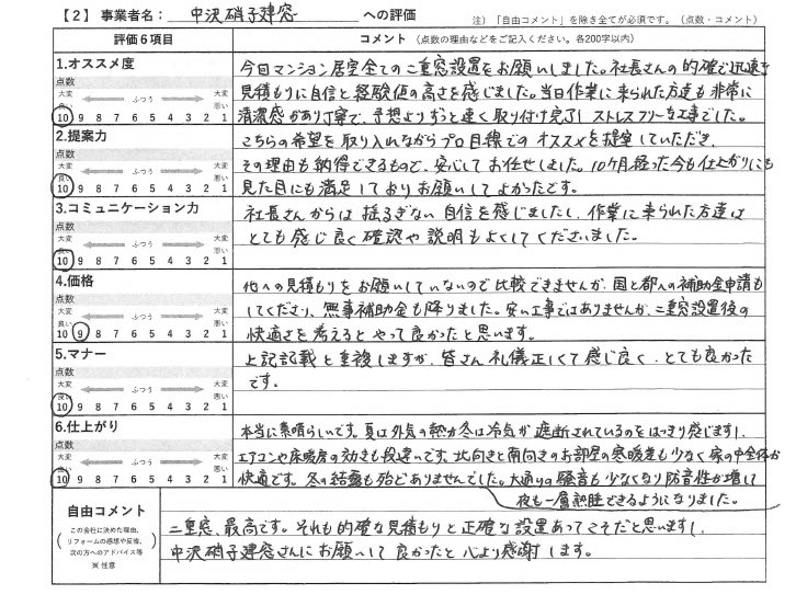 お客様の声(評価ナビテンプレート)